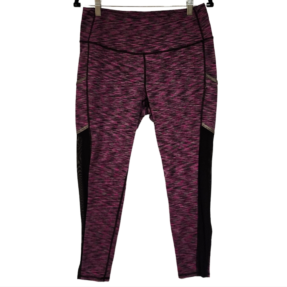 Torrid Space Dye and Lurex Mesh Active Leggings Side Hip Pockets Workout sz 1X